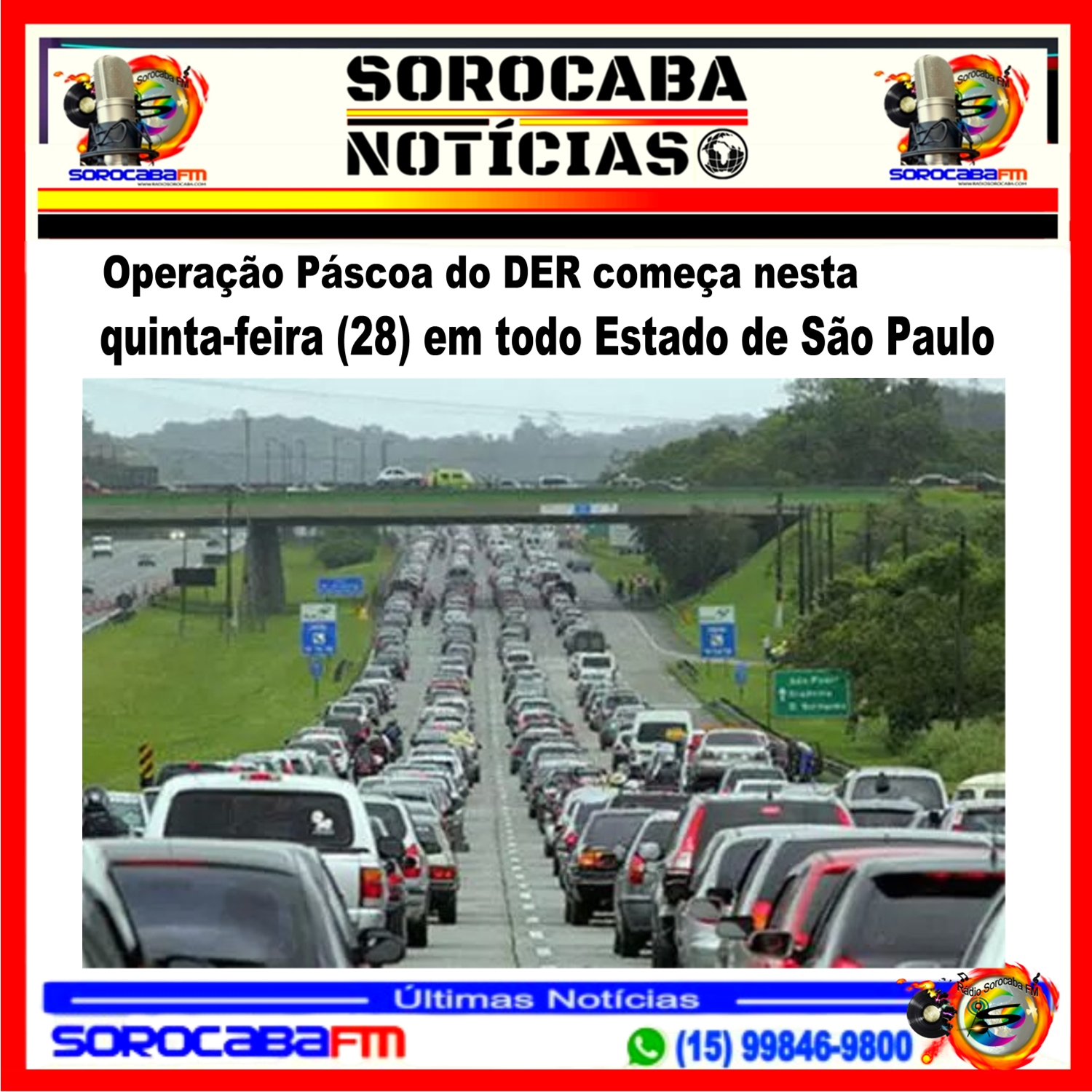Operação Páscoa do DER começa nesta quinta-feira 28 em todo Estado de São Paulo